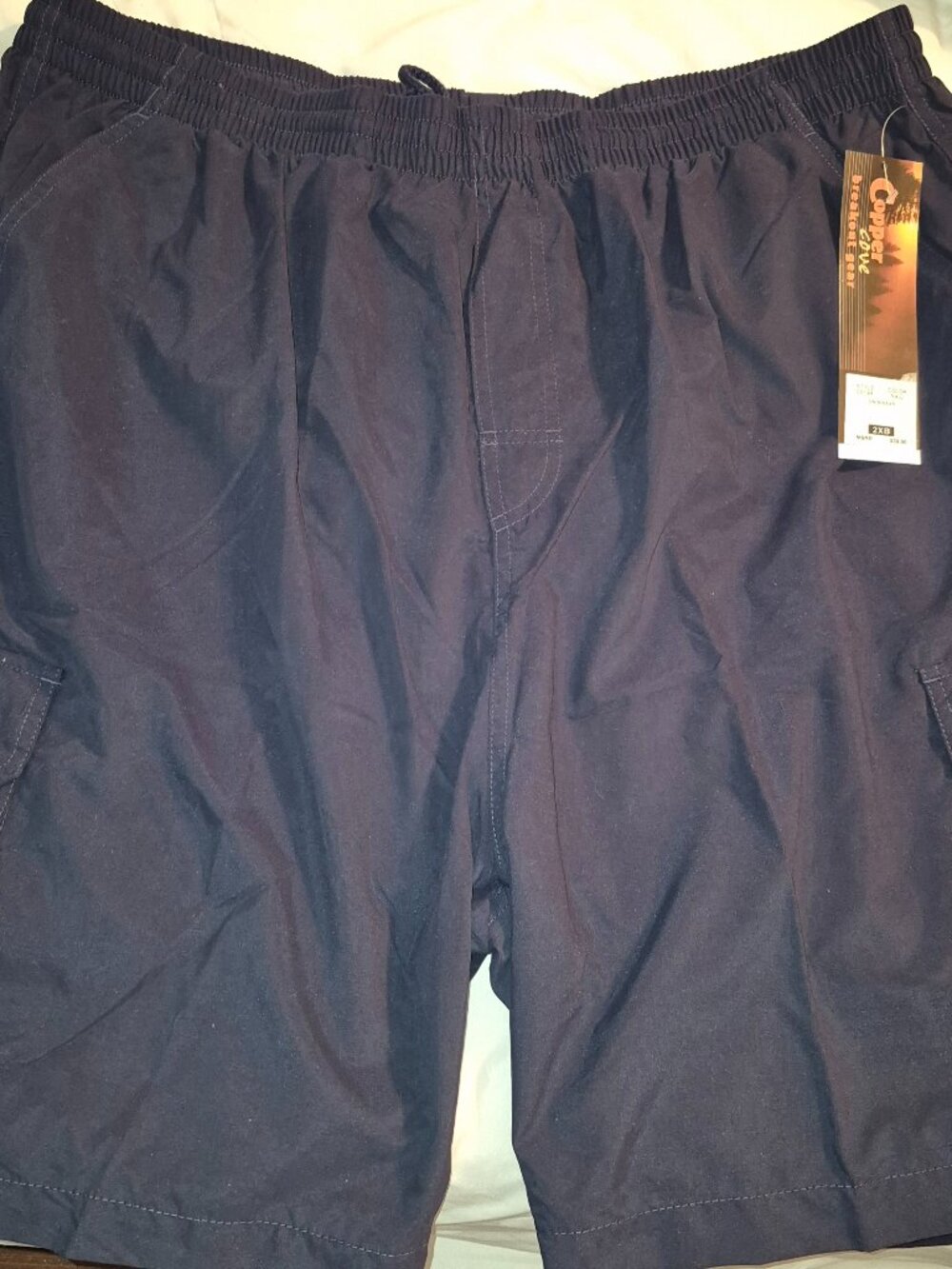 Copper Cove Breakout Gear Swim Trunks Navy Blue Polyester Men's Size 2XB NWT!!
